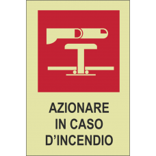 segnaletica adesiva luminescente - pulsante emergenza
